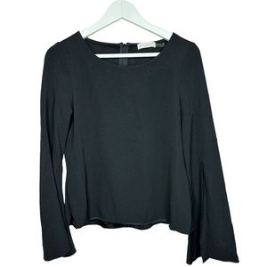 Ramy Brook New York Black Long Sleeve Top Blouse  Medium